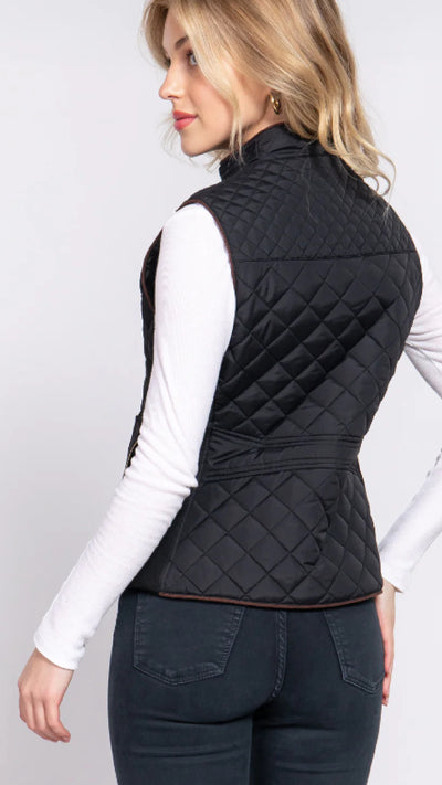 Harvest Time Vest - Black - Piper and Hollow Boutique