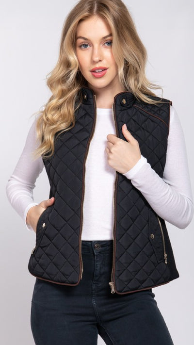 Harvest Time Vest - Black - Piper and Hollow Boutique
