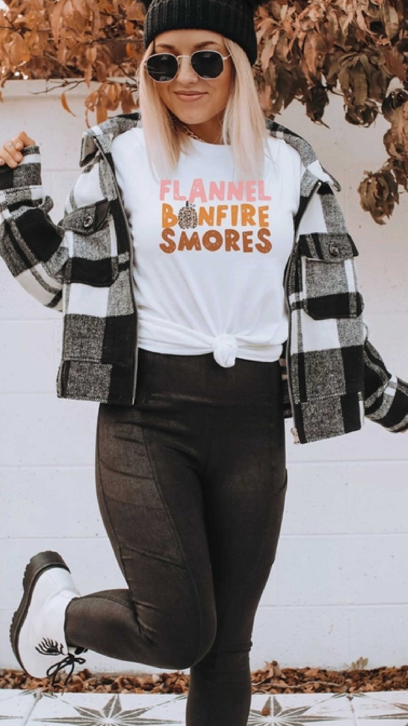 Flannel Bonfire Smores Top - Piper and Hollow Boutique