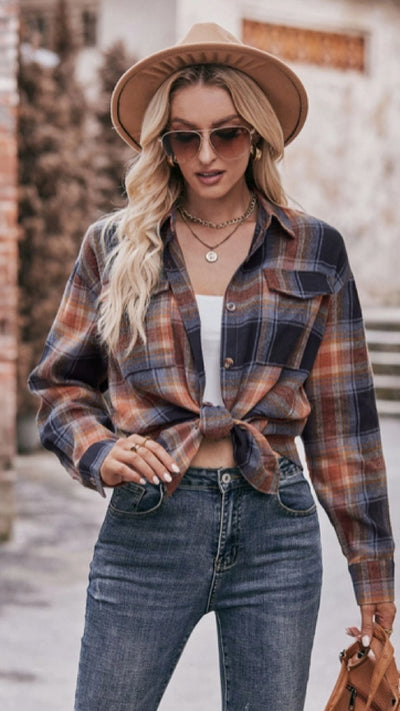 Lovely To Meet You Plaid Top - Piper and Hollow Boutique