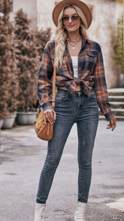 Lovely To Meet You Plaid Top - Piper and Hollow Boutique