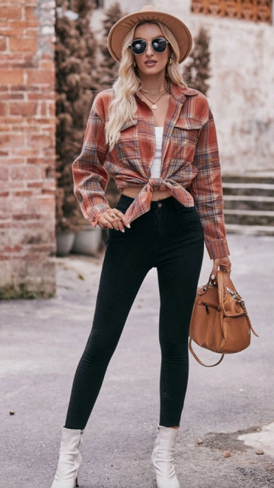 Searching For It Now Plaid Top - Piper and Hollow Boutique