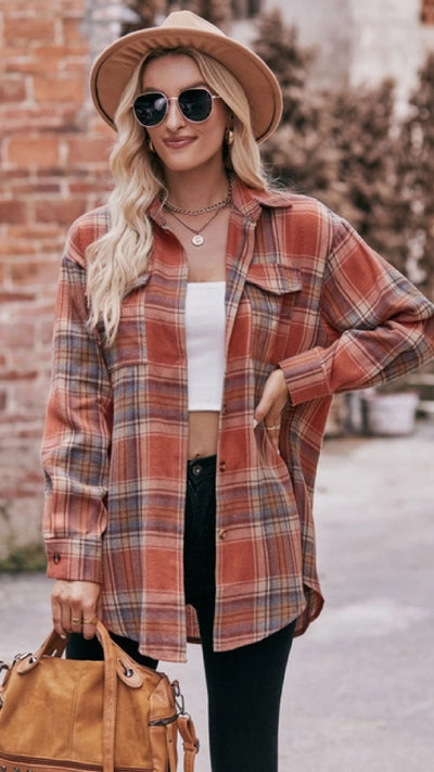 Searching For It Now Plaid Top - Piper and Hollow Boutique