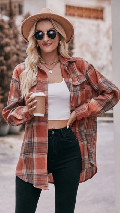 Searching For It Now Plaid Top - Piper and Hollow Boutique