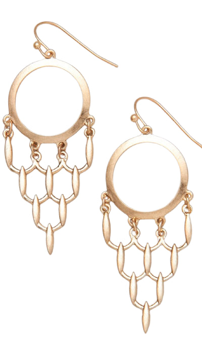 Dream Catcher Earrings - Gold - Piper and Hollow Boutique
