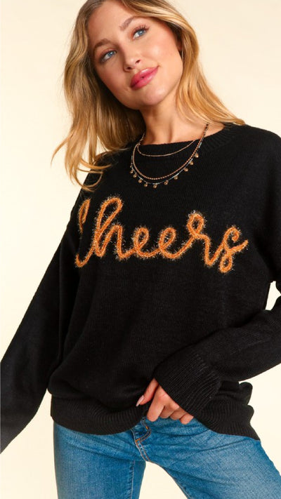 Cheers Sweater - Black - Piper and Hollow Boutique