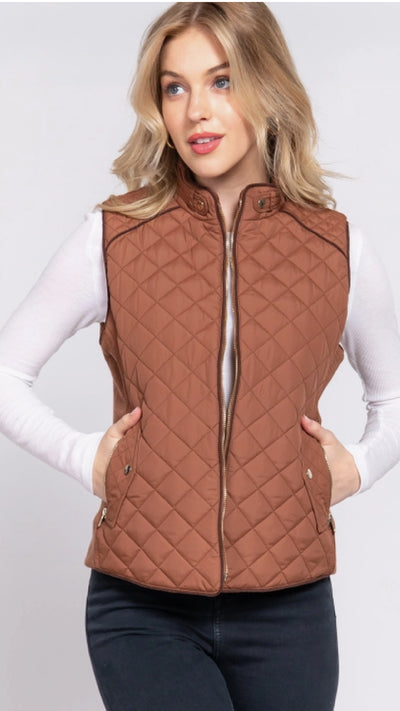 Harvest Time Vest - Camel - Piper and Hollow Boutique