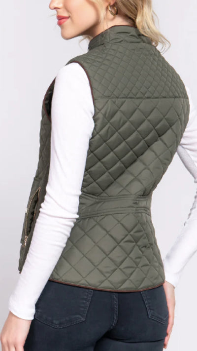 Harvest Time Vest - Olive - Piper and Hollow Boutique