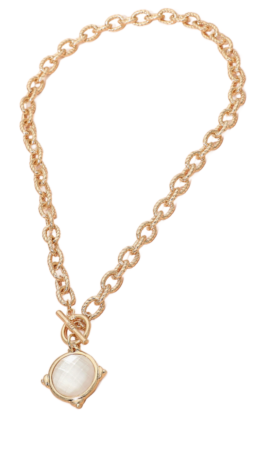 Steel Magnolia Necklace - White