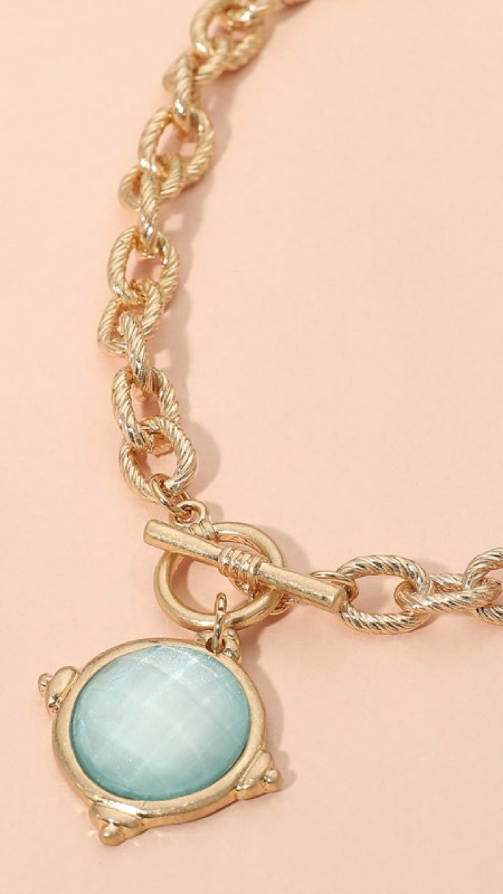 Steel Magnolia Necklace - Mint