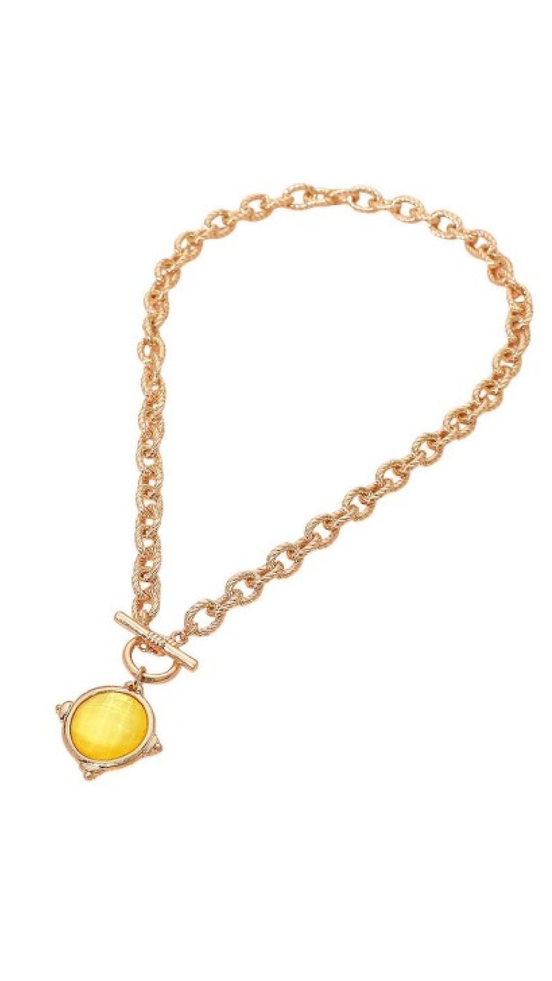 Steel Magnolia Necklace - Yellow