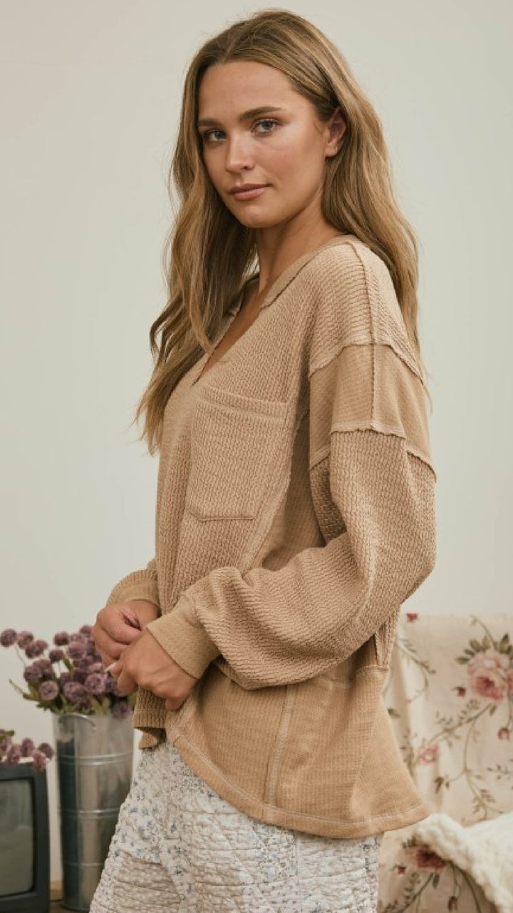 Seven O'Clock On The Dot Top - Khaki