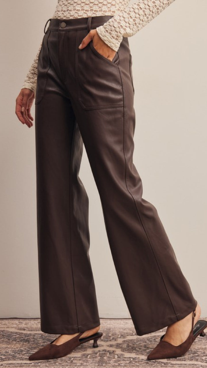 Champagne and Caviar Please Pants  - Brown
