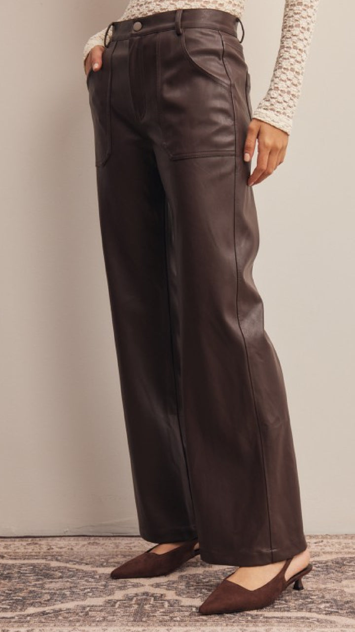 Champagne and Caviar Please Pants  - Brown