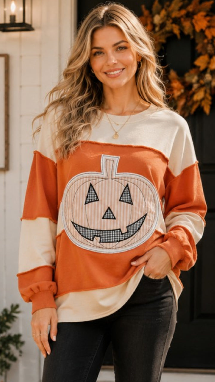 The Quilted Pumpkin Top