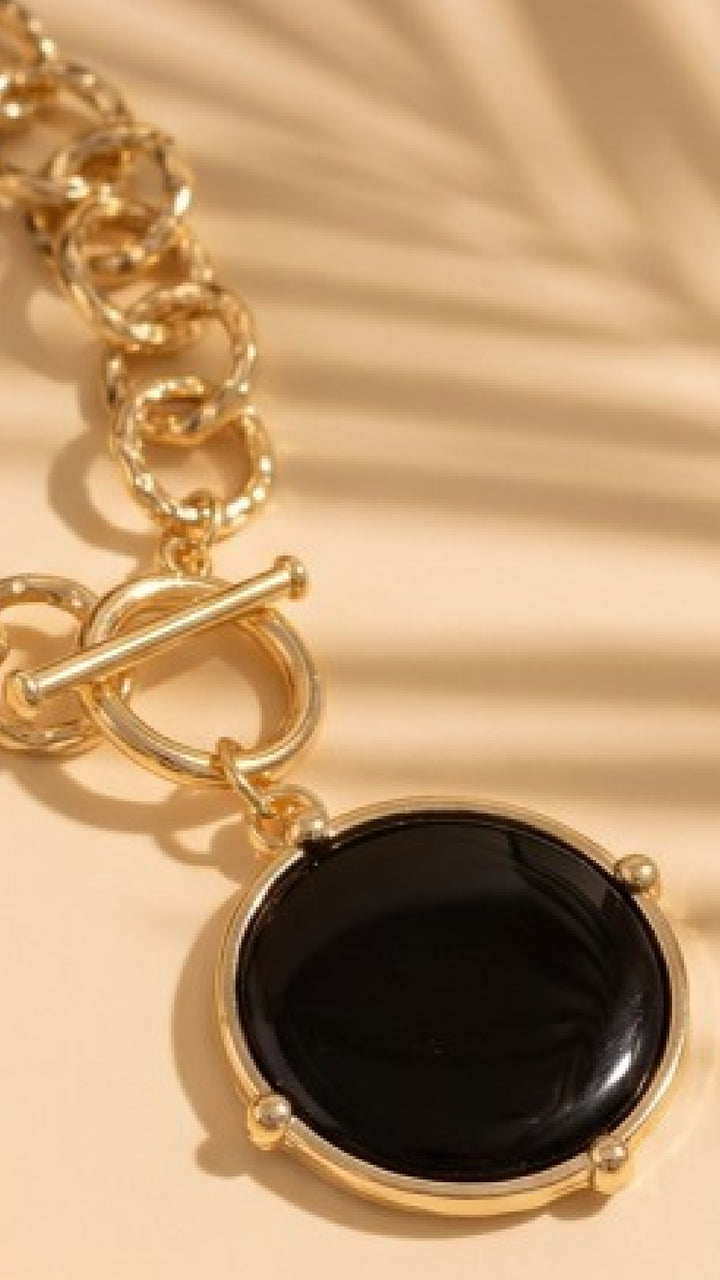 Ritzy Place Necklace - Black