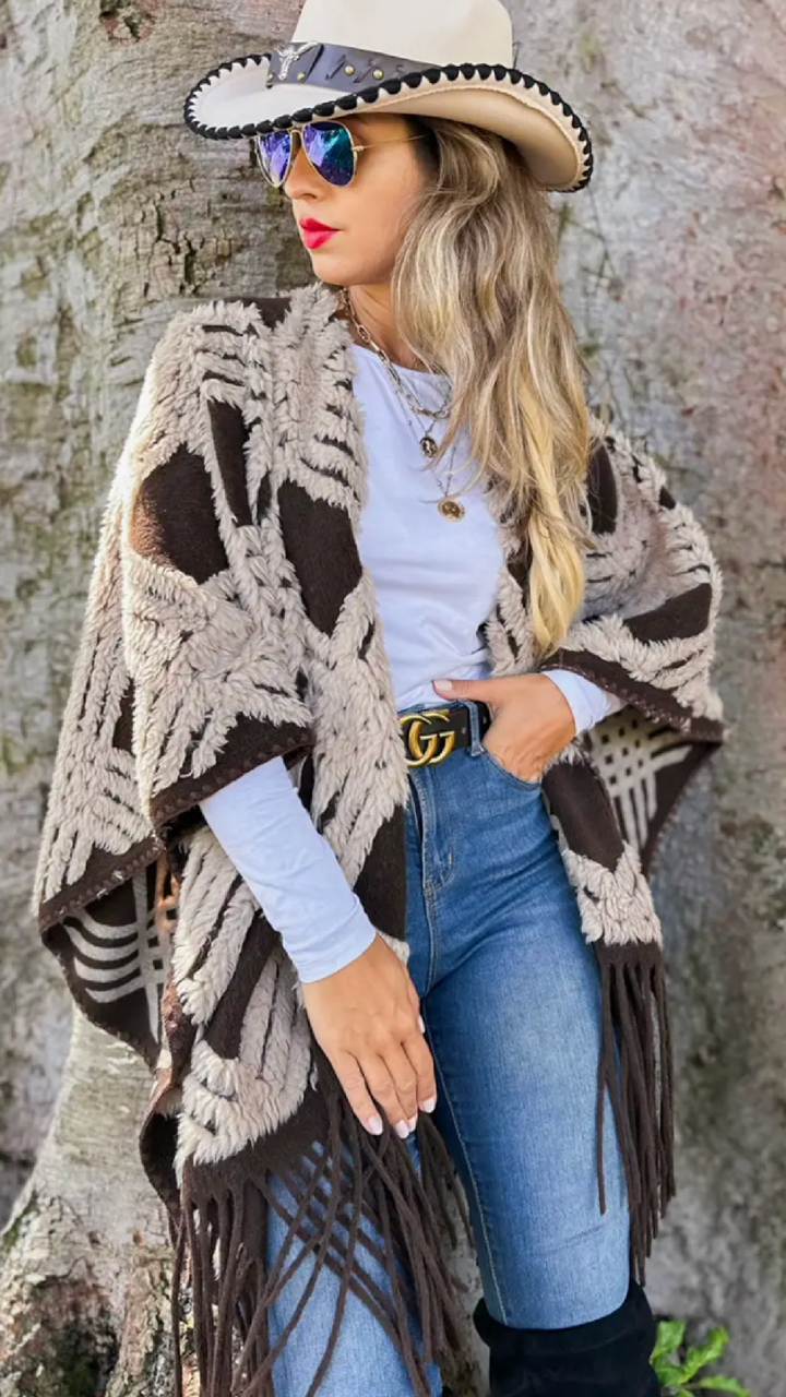 Western Boho Poncho