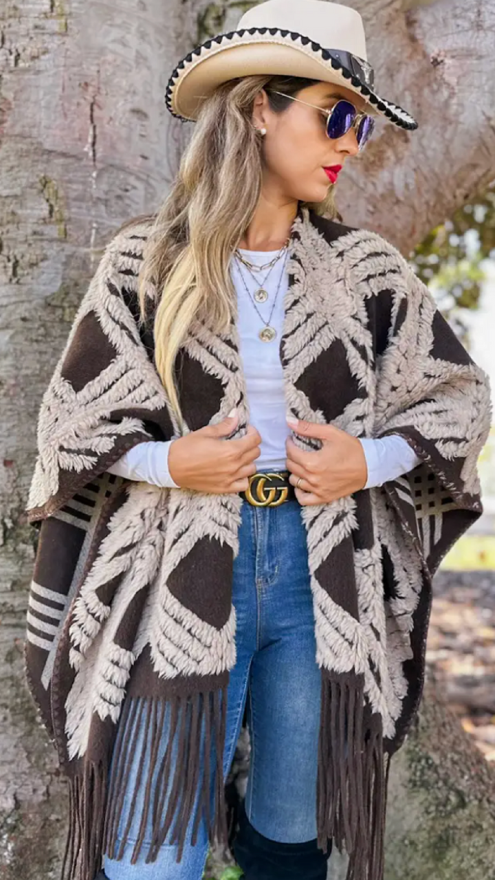 Western Boho Poncho