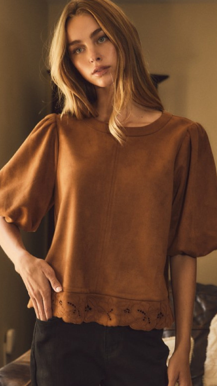 Bordeaux Top - Brown