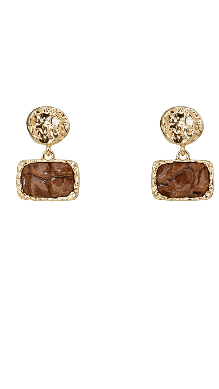 Rockefeller Earrings - Brown