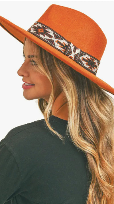 Aztec Hat - Rust - Piper and Hollow Boutique