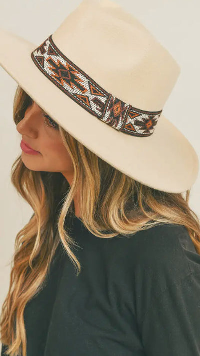 Aztec Hat - Cream - Piper and Hollow Boutique