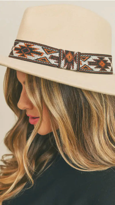 Aztec Hat - Cream - Piper and Hollow Boutique