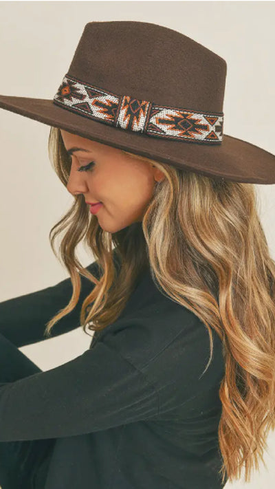 Aztec Hat - Brown - Piper and Hollow Boutique