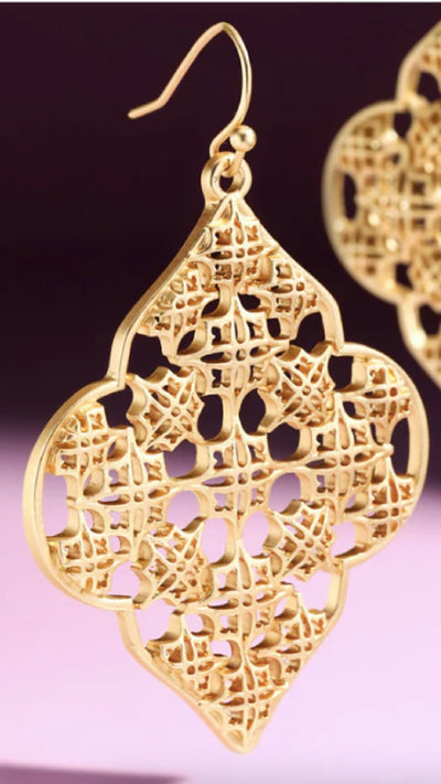Filigree Earrings - Gold - Piper and Hollow Boutique