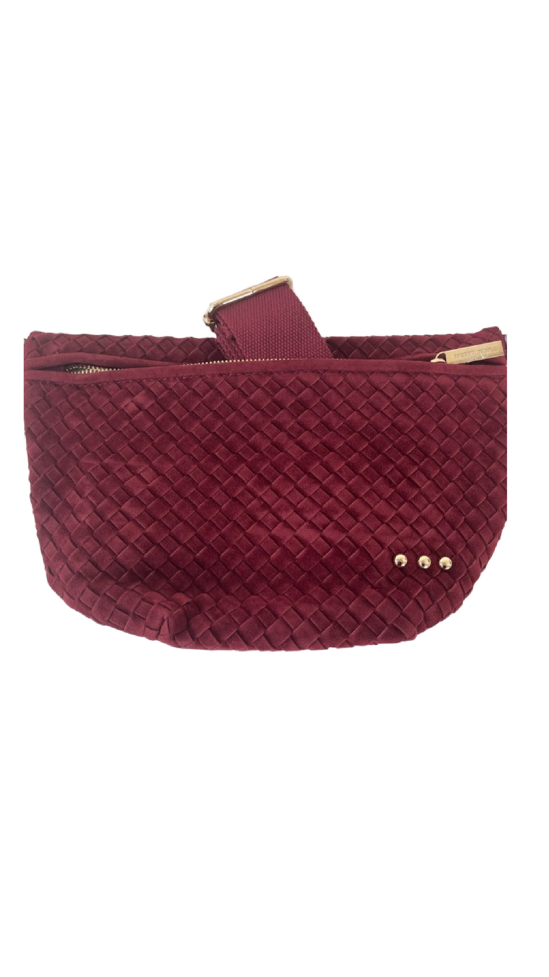 Woven Sloane Bag - Burgundy