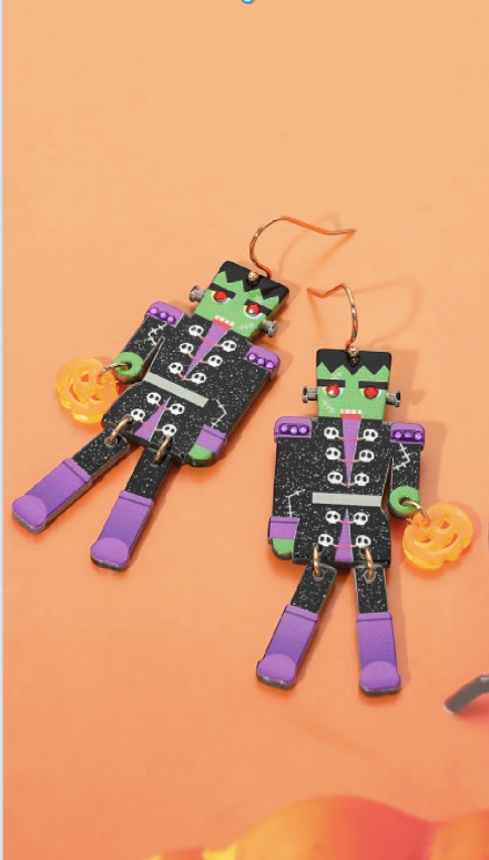 Zipper Neck Earrings