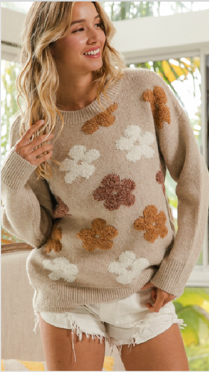 Warm Floral Sweater