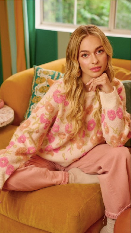 Bright Floral Sweater