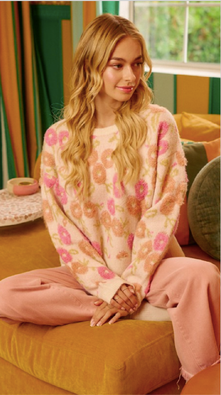 Bright Floral Sweater
