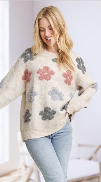 Pastel Floral Sweater