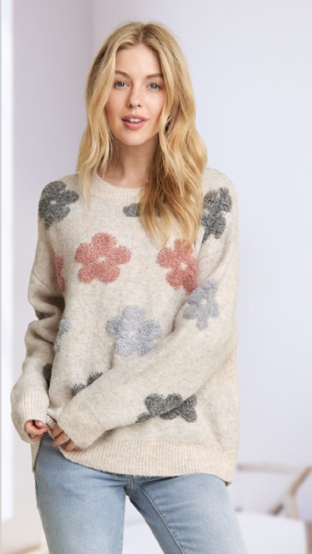 Pastel Floral Sweater