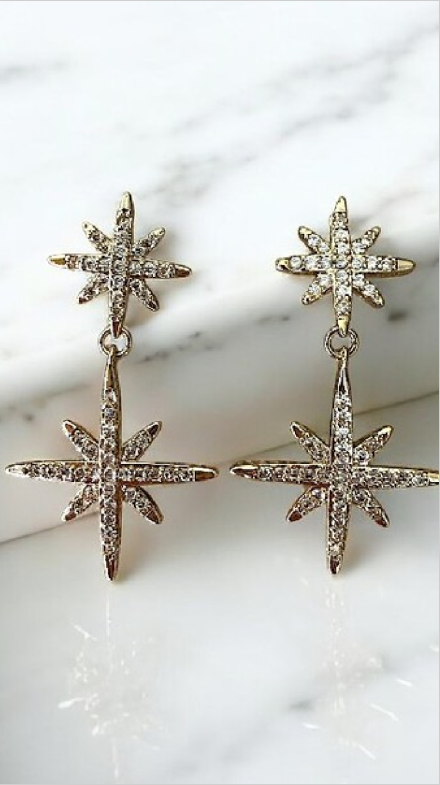 Starburst Earrings - Gold