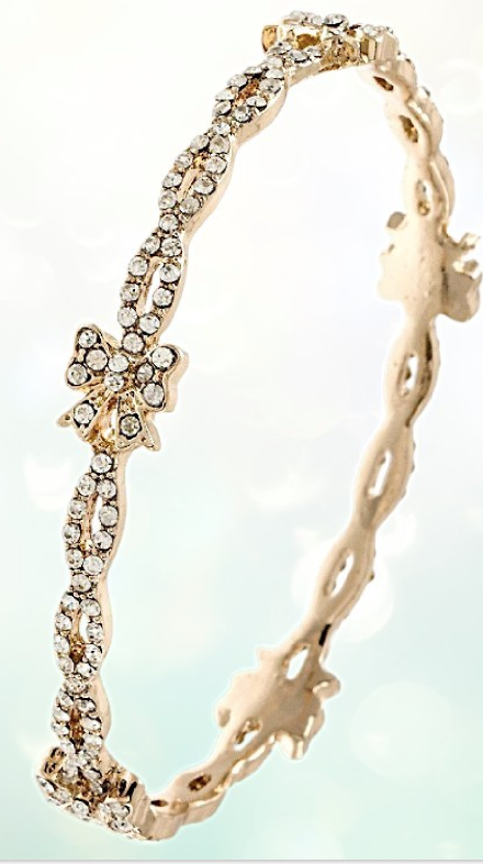 Dazzle Bow Bracelet - Gold