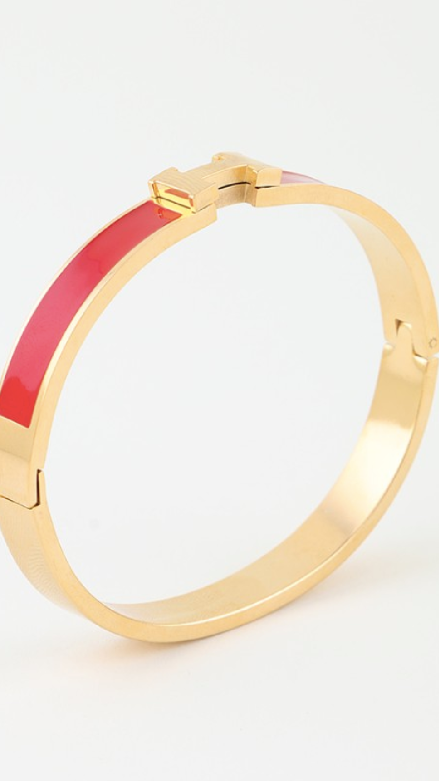 H Cuff Bracelet - Red