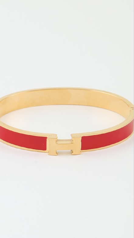 H Cuff Bracelet - Red