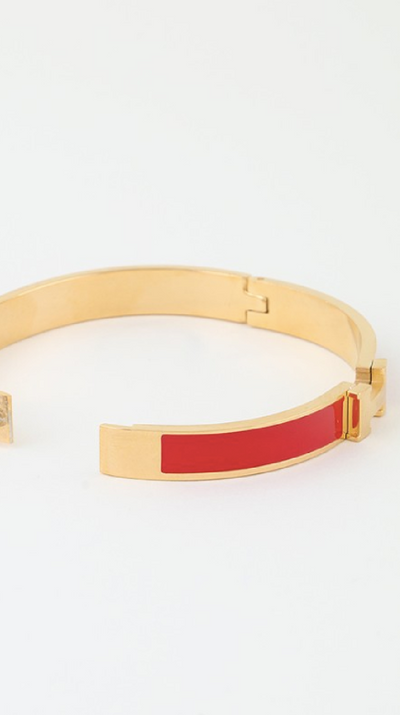 H Cuff Bracelet - Red