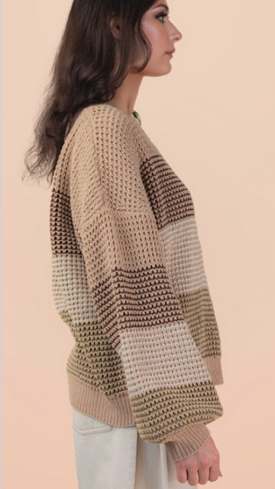 Brown Stripe Sweater