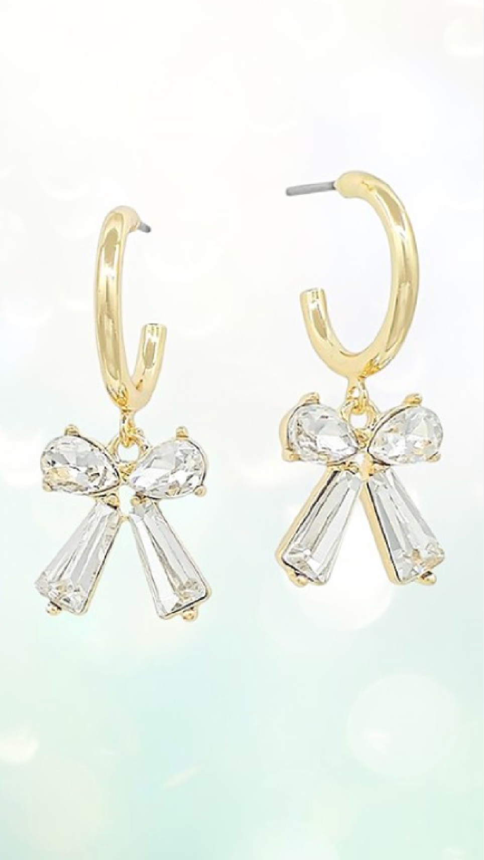 Tie One On Bow Earrings - Gold