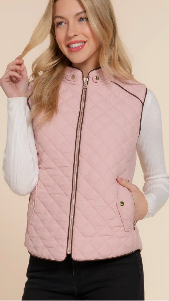 Harvest Time Vest - Pink