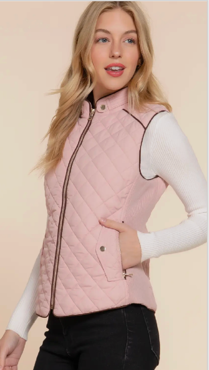 Harvest Time Vest - Pink