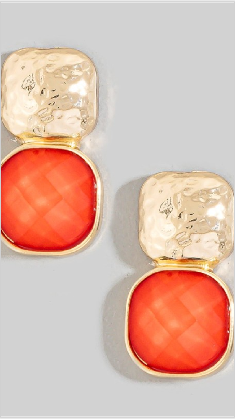 Coral Reef Earrings - Coral