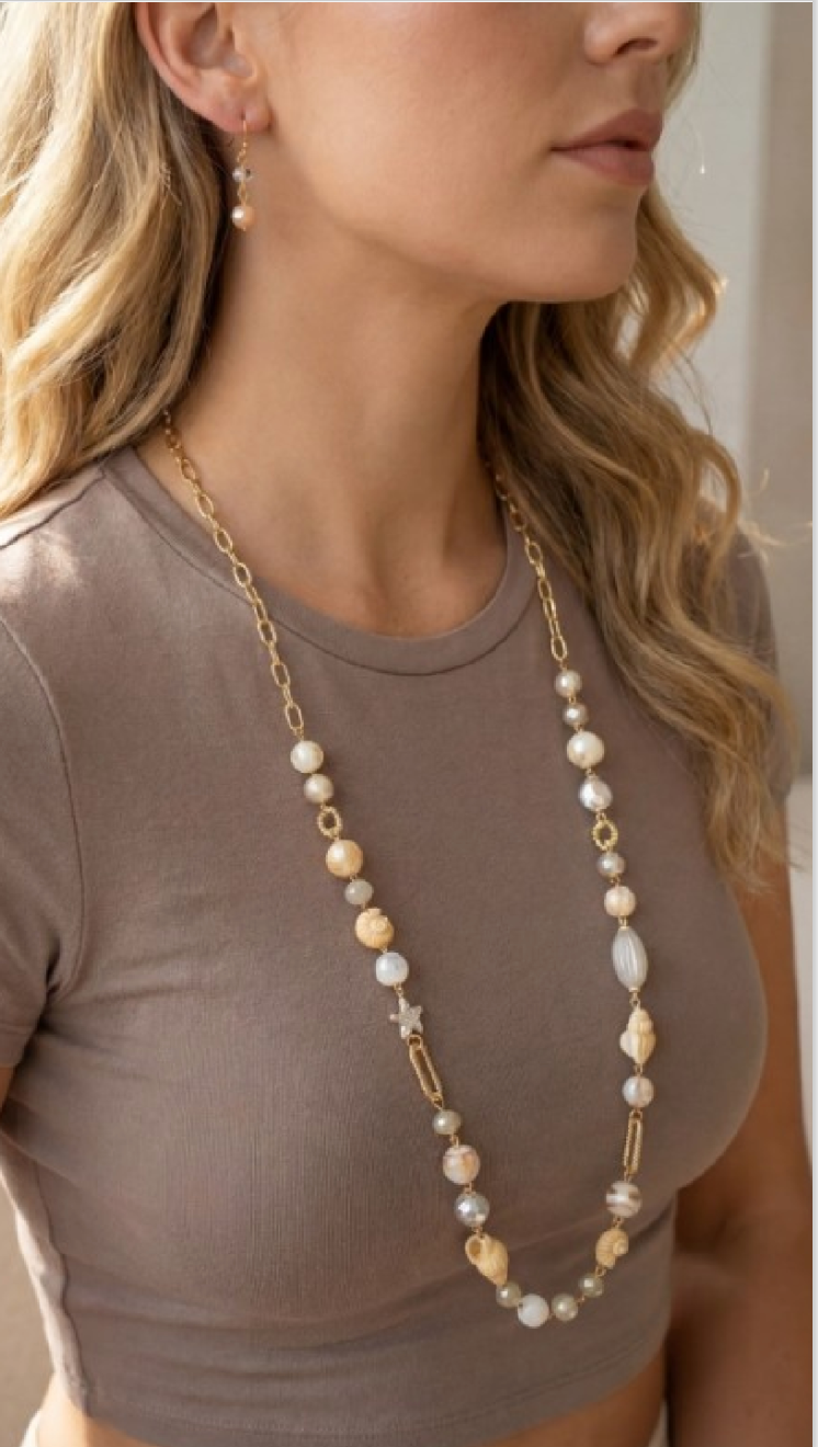 Salty Water Necklace & Earrings Set