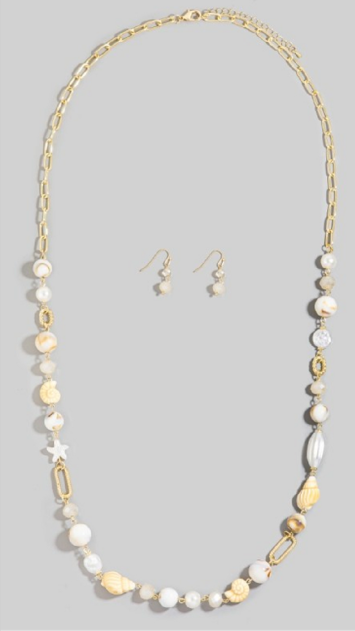 Salty Water Necklace & Earrings Set