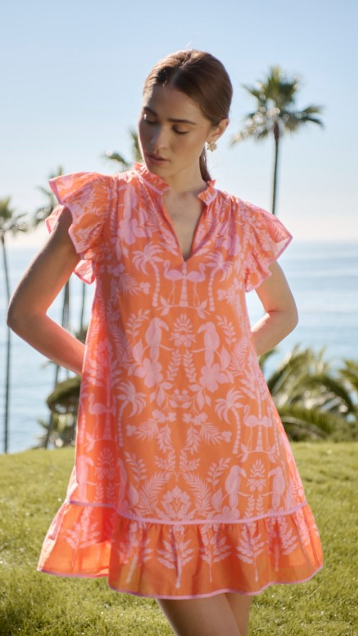 Floral Flamingo Dress