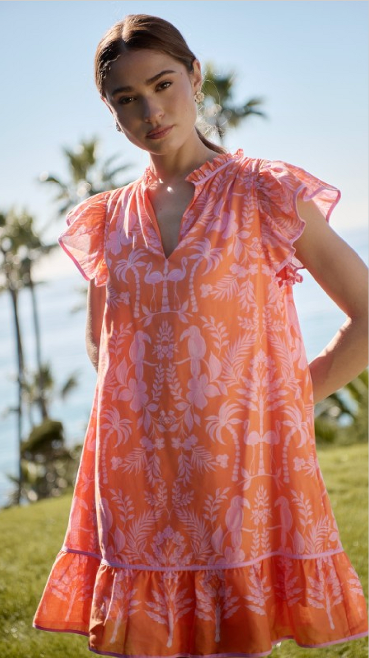 Floral Flamingo Dress